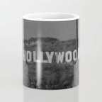 Hollywood Sign, Los Angeles, California black and white photograph / black and white photography Coffee Mug Gallery Image 4