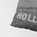 Hollywood Sign, Los Angeles, California black and white photograph / black and white photography Pillow Sham Gallery Image 4