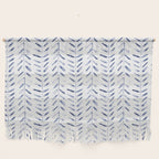 Indigo cuteness - watercolor abstract herringbone Wall Hanging Gallery Image 1
