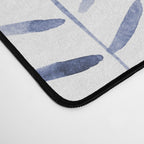 Indigo cuteness - watercolor abstract herringbone Desk Mat Gallery Image 4