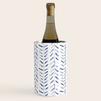 Indigo cuteness - watercolor abstract herringbone Wine Chiller Gallery Image 3