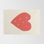 Heart Bisous - Love French Typography Rug Gallery Image 2