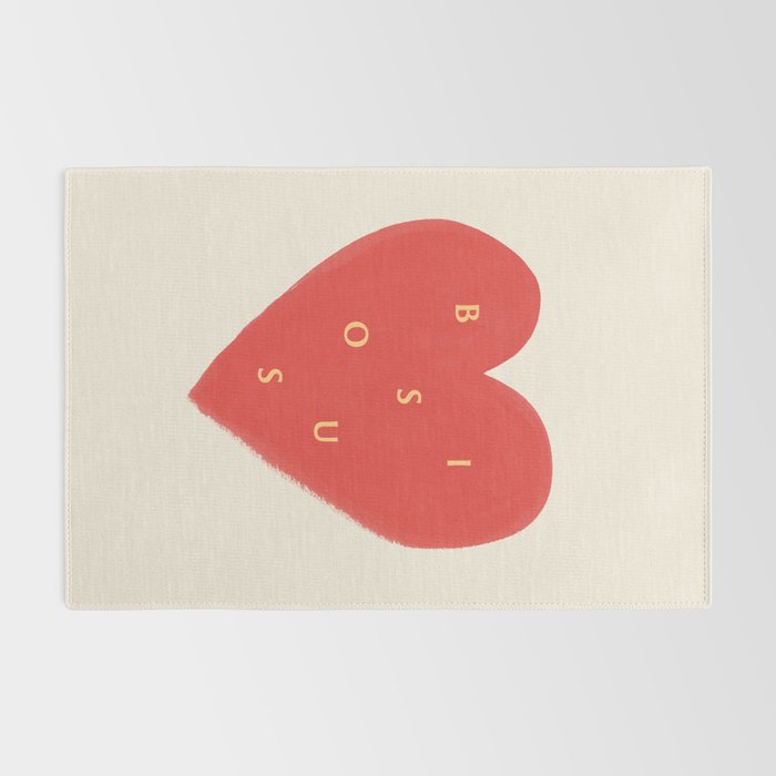 Heart Bisous - Love French Typography Rug Gallery Image 2