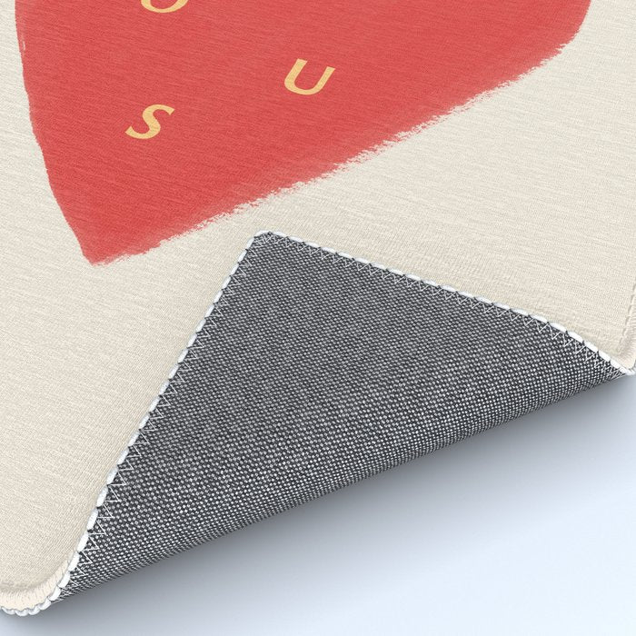 Heart Bisous - Love French Typography Rug Gallery Image 4