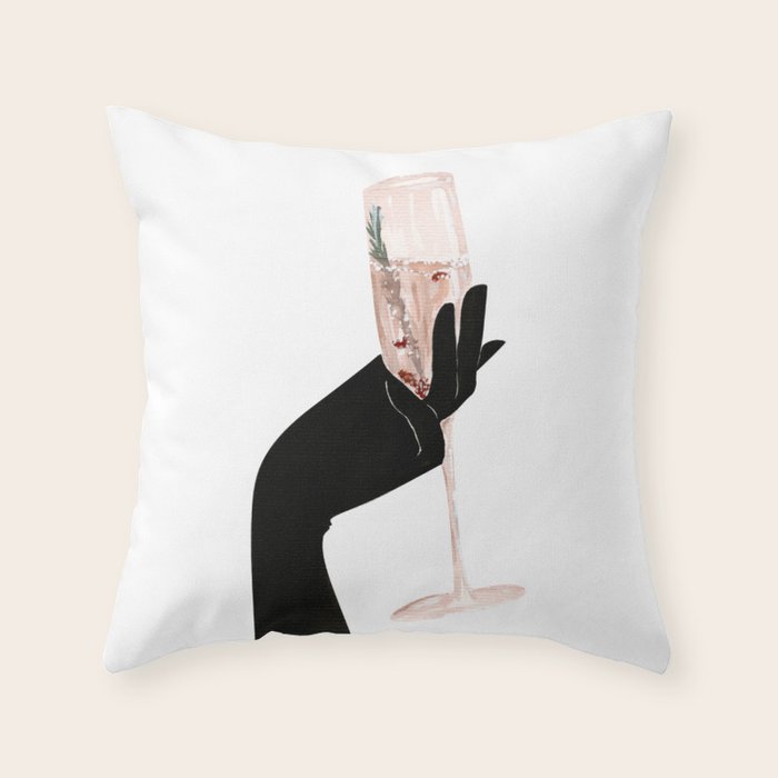 Champagne Chic Throw Pillow Gallery Image 6