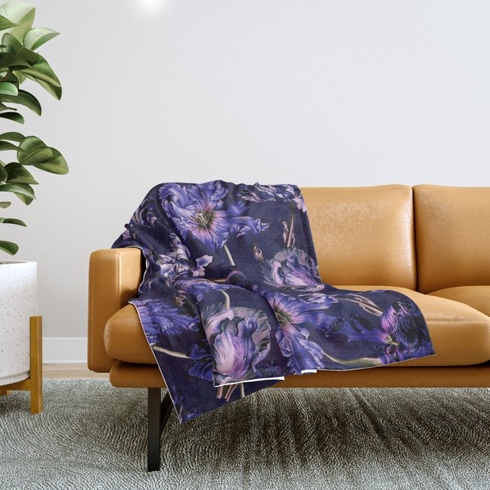 Night Garden XXVIII Throw Blanket Gallery Image 1