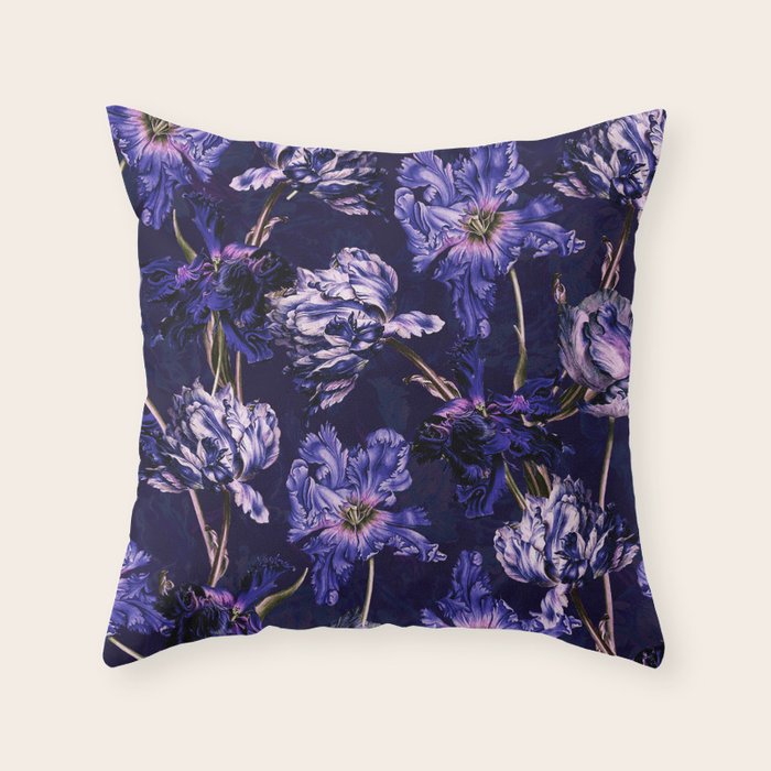 Night Garden XXVIII Throw Pillow Gallery Image 1