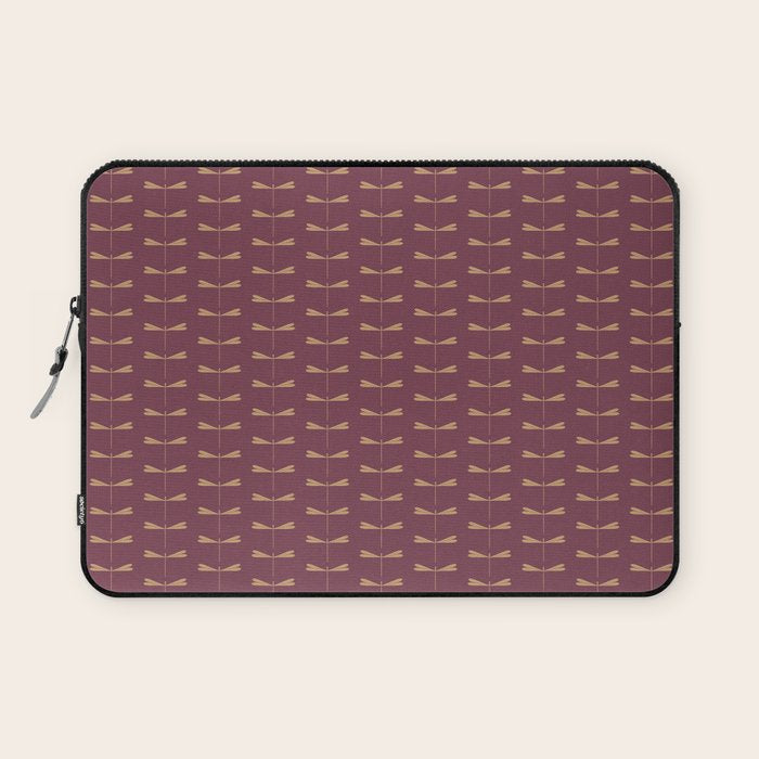 Dragonfly Pattern XIII Mauve Laptop Sleeve Gallery Image 1