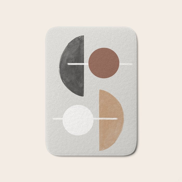 Moon and Sun Abstract Bath Mat Gallery Image 1