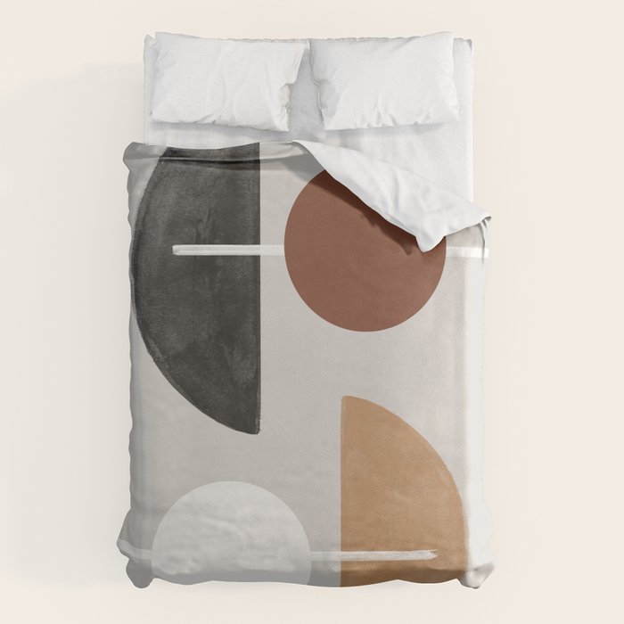 Moon and Sun Abstract Duvet Cover Gallery Image 1