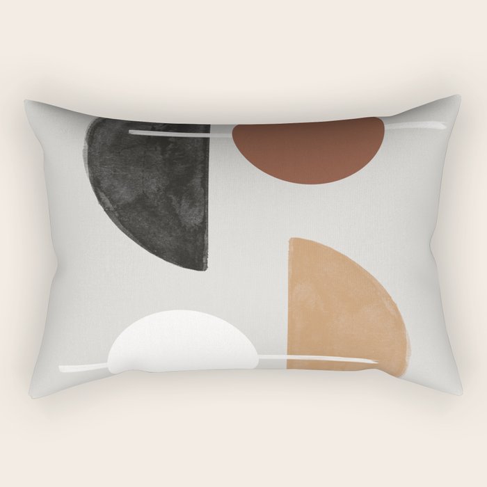 Moon and Sun Abstract Rectangular Pillow Gallery Image 2