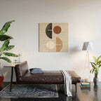 Moon and Sun Abstract Wood Wall Art Gallery Image 2