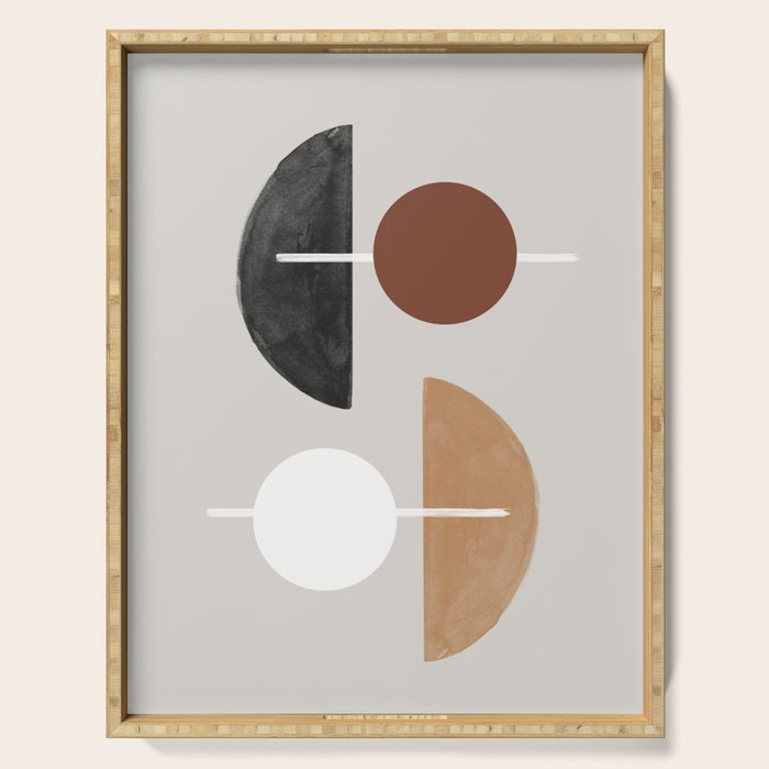 Moon and Sun Abstract Serving Tray Gallery Image 1