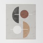 Moon and Sun Abstract Throw Blanket Gallery Image 2