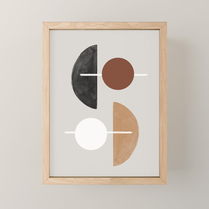 Moon and Sun Abstract Mini Art Print Gallery Image 1