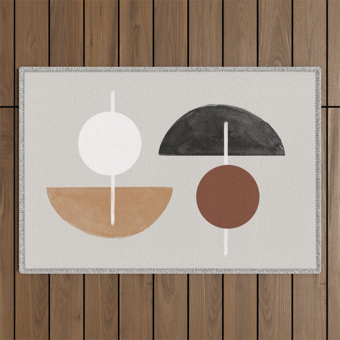 Moon and Sun Abstract Outdoor Rug Gallery Image 1