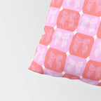 Checkerboard Bows in Pink and Red Pillow Sham Gallery Image 4