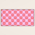 Checkerboard Bows in Pink and Red Desk Mat Gallery Image 3