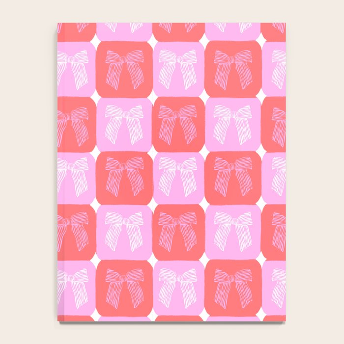 Checkerboard Bows in Pink and Red Notebook Gallery Image 4