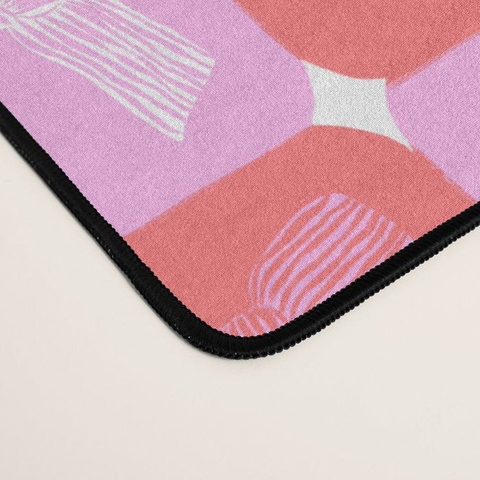 Checkerboard Bows in Pink and Red Desk Mat Gallery Image 4