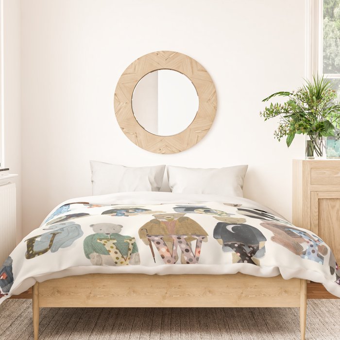 teddy bear alphabet Duvet Cover Gallery Image 3