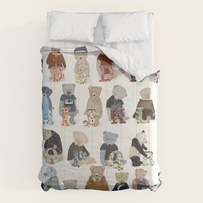 teddy bear alphabet Comforter Gallery Image 1