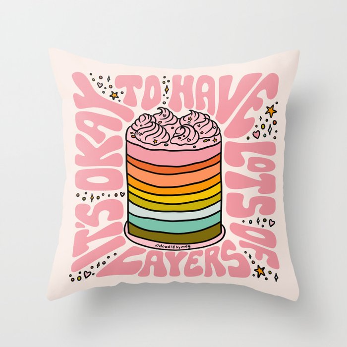 Lots of Layers Throw Pillow Gallery Image 6
