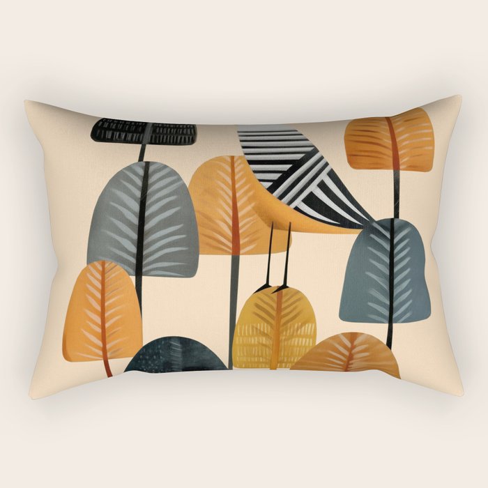 Song in the Autumn Grove Rectangular Pillow Gallery Image 1