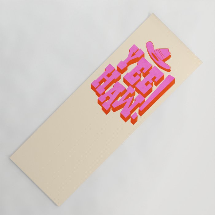 Yee Haw! Fun Cowboy Art Yoga Mat Gallery Image 1