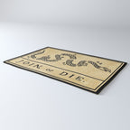 1776 "Join, or Die" Revolutionary War flag with 13 colonies, snake & no colors by Benjamin Franklin Rug Gallery Image 3