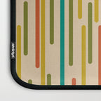 Mid Century Mod Line Dance Pattern in Orange, Teal, Mustard, Olive, and Beige Laptop Sleeve Gallery Image 3