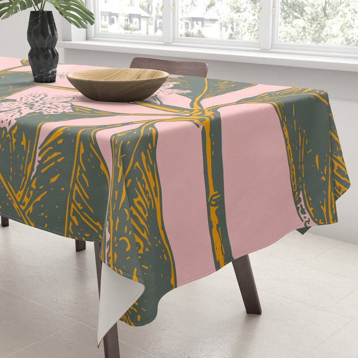 Modern Botanical Banana Leaf Tablecloth Gallery Image 3