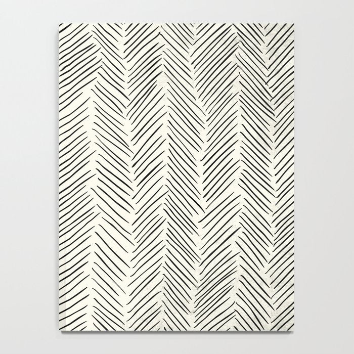 Herringbone Black on Cream Notebook Gallery Image 4