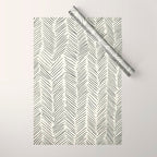 Herringbone Black on Cream Wrapping Paper Gallery Image 1
