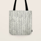 Herringbone Black on Cream Tote Bag Gallery Image 1