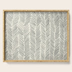 Herringbone Black on Cream Serving Tray Gallery Image 1