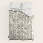 Herringbone Black on Cream Comforter Gallery Image 6