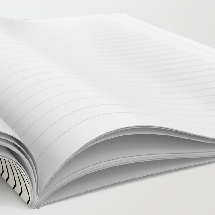 Herringbone Black on Cream Notebook Gallery Image 2