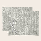 Herringbone Black on Cream Placemat Gallery Image 1