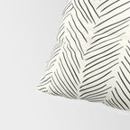 Herringbone Black on Cream Pillow Sham Gallery Image 4