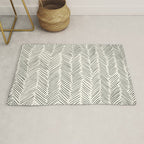 Herringbone Black on Cream Rug Gallery Image 1