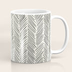 Herringbone Black on Cream Coffee Mug Gallery Image 1
