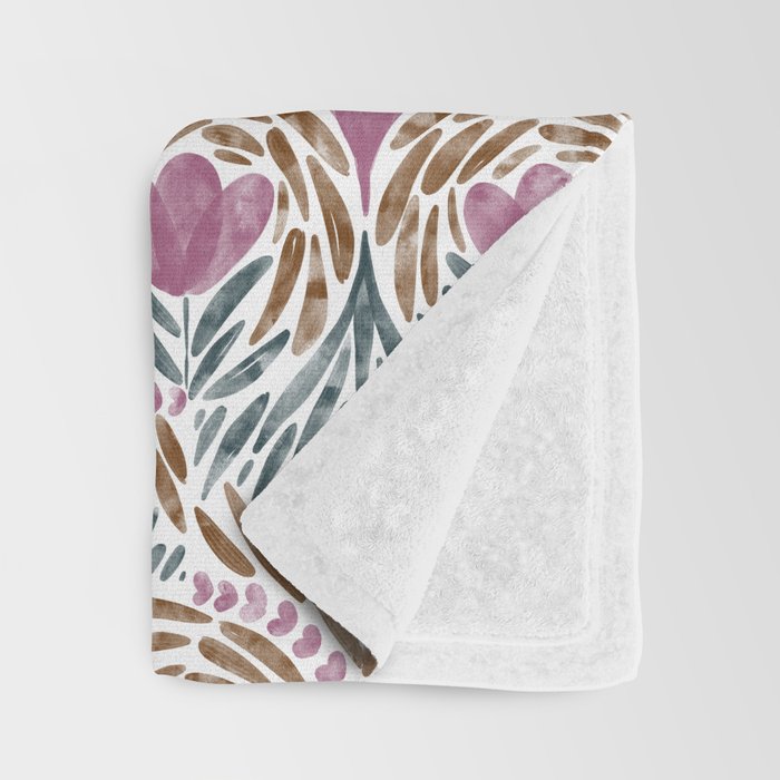 Floral Rhythm Botanic Throw Blanket Gallery Image 3
