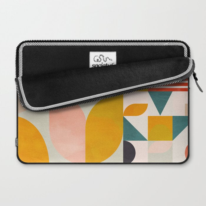 mid century geometry abstract shapes bauhaus Laptop Sleeve Gallery Image 2