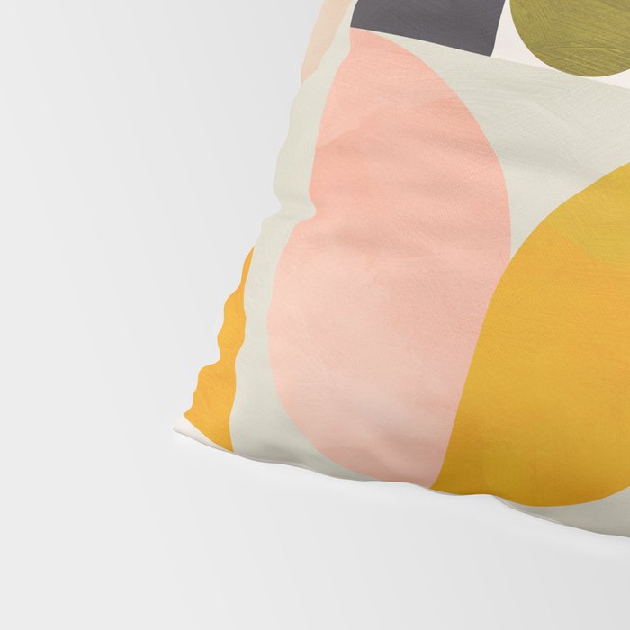 mid century geometry abstract shapes bauhaus Pillow Sham Gallery Image 4