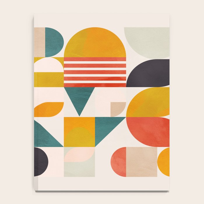 mid century geometry abstract shapes bauhaus Notebook Gallery Image 4