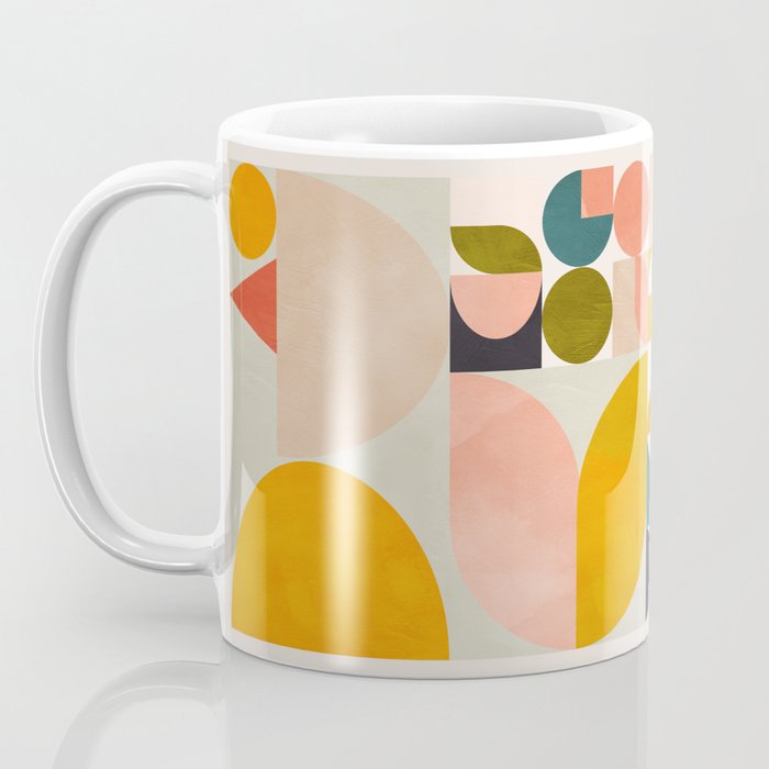 mid century geometry abstract shapes bauhaus Coffee Mug Gallery Image 3