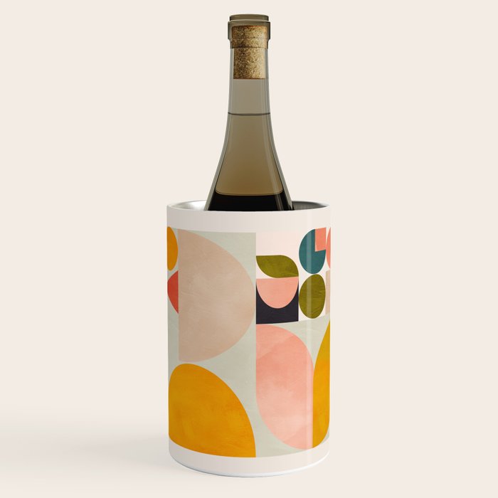 mid century geometry abstract shapes bauhaus Wine Chiller Gallery Image 2