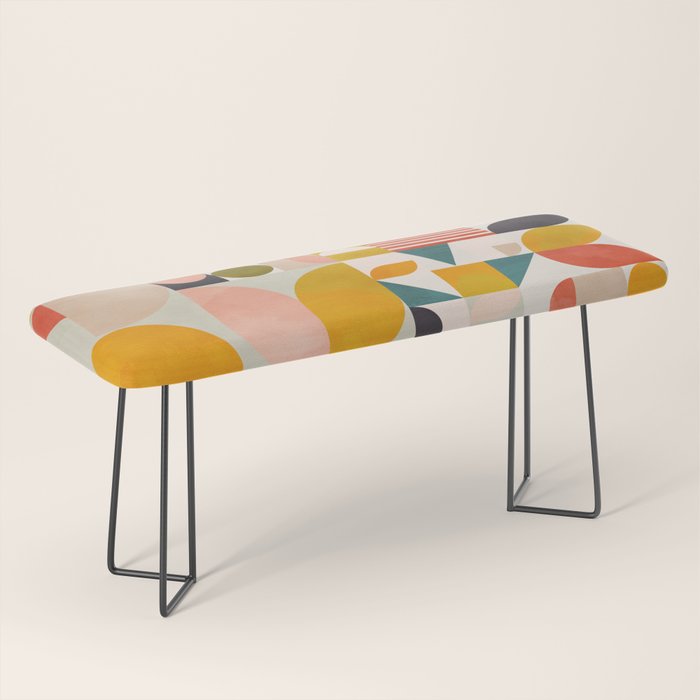 mid century geometry abstract shapes bauhaus Bench Gallery Image 1