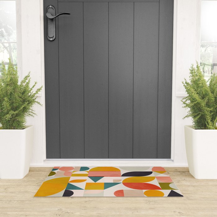 mid century geometry abstract shapes bauhaus Welcome Mat Gallery Image 3